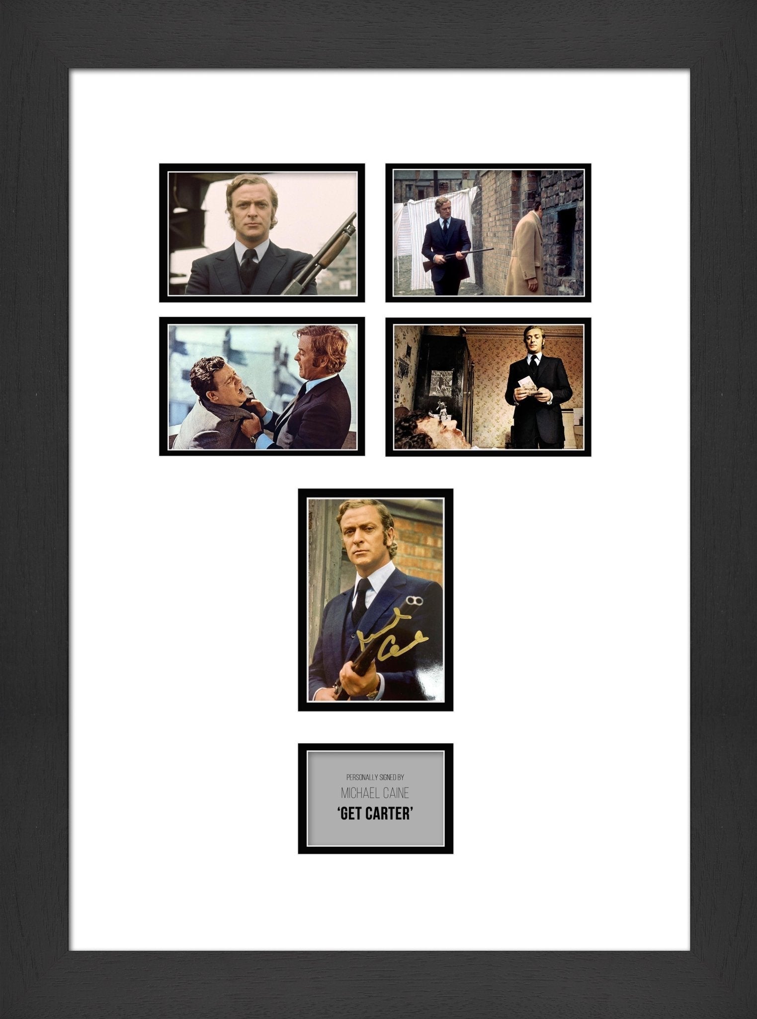 Michael Caine 'Get Carter' Signed Photo Framed Display - Memorabilia Framers Shop